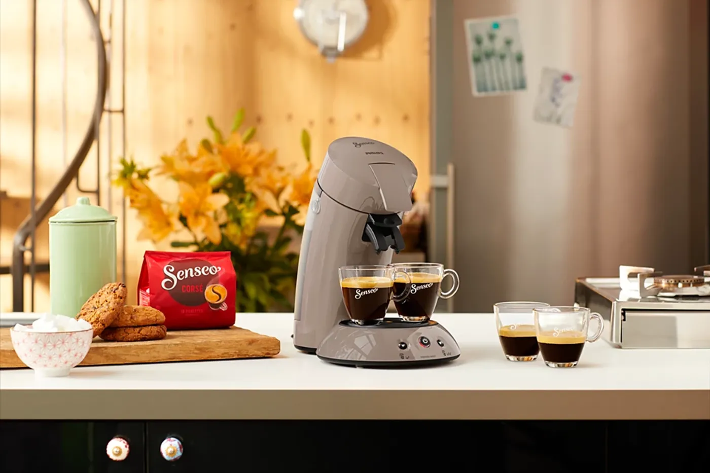 Senseo coffee brewer and pods